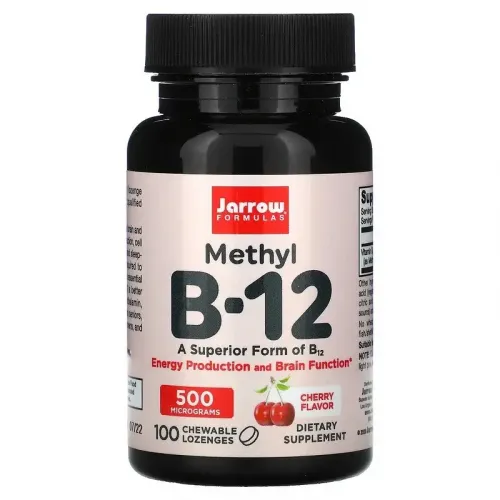 Jarrow Formulas, метил B-12, вишневий смак, 500 мкг, 100 жувальних льодяників