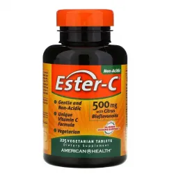 American Health, Ester-C з цитрусовими біофлавоноїдами, 500 мг, 225 вегетаріанських пігулок