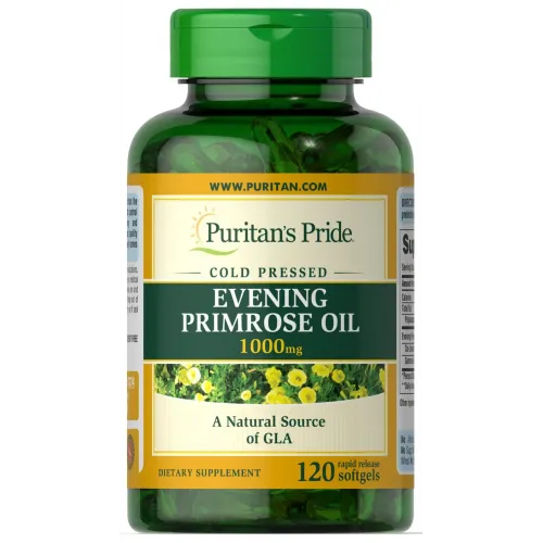 Масло вечірньої примули з гамма-лінолевої кислотою, Evening Primrose Oil, Puritan's Pride, 1000 мг, 120 гелевих капсул 