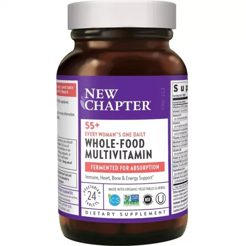 New Chapter, мультивітаміни для жінок віком від 55 років, один раз на день, 24 вегетаріанські таблетки