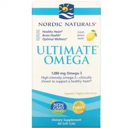 Nordic Naturals, Ultimate Omega, зі смаком лимона, 1280 мг, 60 капсул 