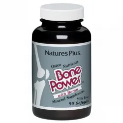 Кальцій з бором для міцних кісток, Bone Power, Natures Plus, 90 желатинових капсул 