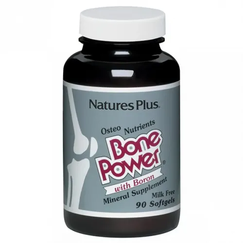 Кальций с бором для крепких костей, Bone Power, Natures Plus, 90 желатиновых капсул