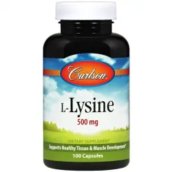 L-лізин, L-Lysine, Carlson Labs, 500 мг, 100 капсул 