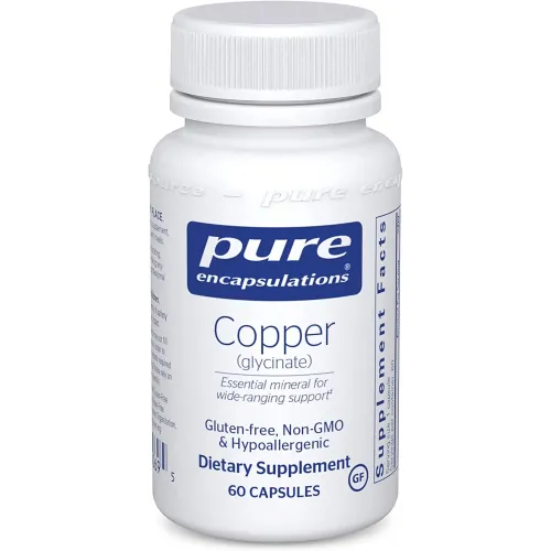 Мідь (гліцинат), Copper (glycinate), Pure Encapsulations, 60 капсул 