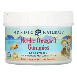 Nordic Naturals, Nordic Omega-3, жевательные конфеты со вкусом мандарина, 82 мг, 60 жевательных конфет