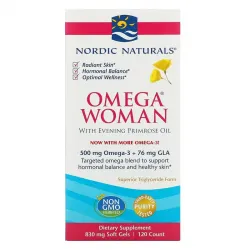 Nordic Naturals, Omega Woman, с маслом примулы вечерней, 120 капсул