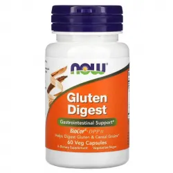 Now Foods, Gluten Digest, ферменты для переваривания глютена, 60 растительных капсул