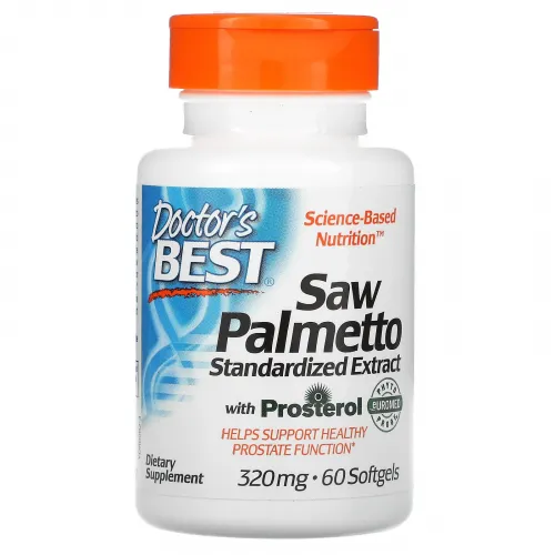 Doctor's Best, Со Пальметто, Екстракт, Saw Palmetto, 320 мг, 60 капсул