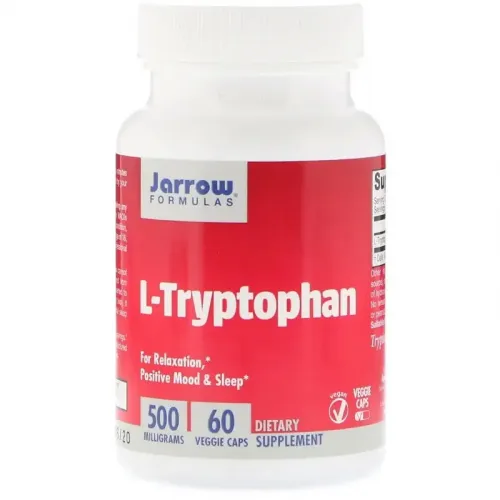 Jarrow Formulas, L-триптофан, 500 мг, 60 рослинних капсул 