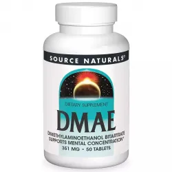 Source Naturals, DMAE (диметиламіноетанол), 130 мг, 50 таблеток 