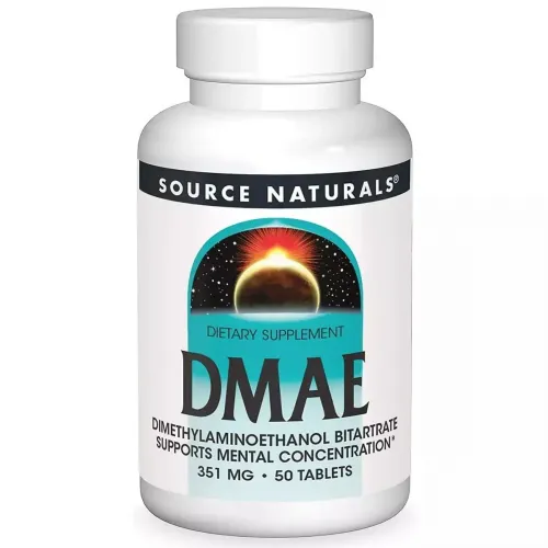 Source Naturals, DMAE (диметиламіноетанол), 130 мг, 50 таблеток 