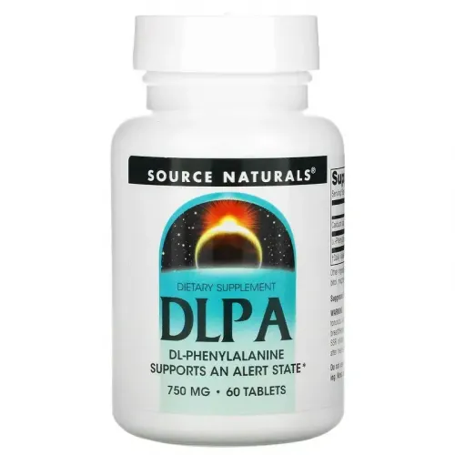 Source Naturals, DLPA (DL-фенілаланін), 750 мг, 60 таблеток