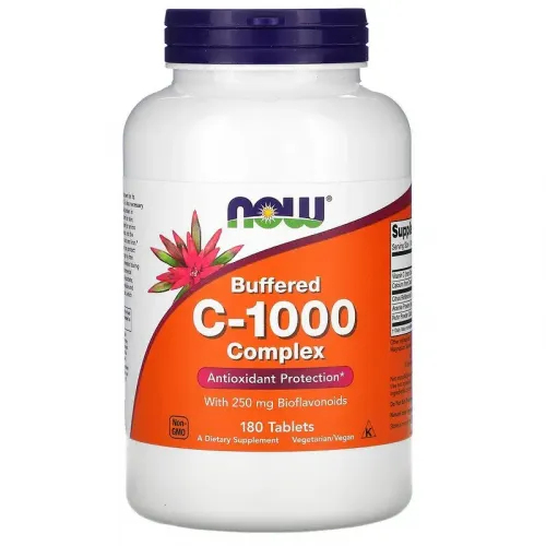 Now Foods, комплекс буферизованого вітаміну C-1000, 180 пігулок