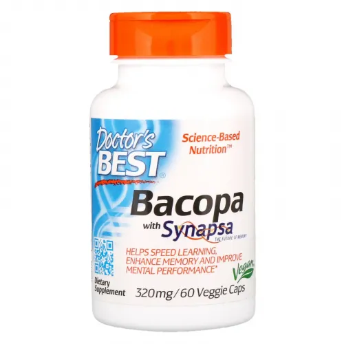 Doctor's Best, бакопа з Synapsa, 320 мг, 60 вегетаріанських капсул 