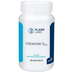 Коензим Q10 (убіхінон), Coenzyme Q10, Klaire Labs, 100 мг, 30 гелевих капсул 