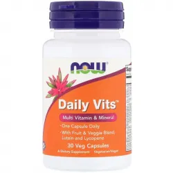 Now Foods, Daily Vits, мультивітаміни та мікроелементи, 30 вегетаріанських капсул