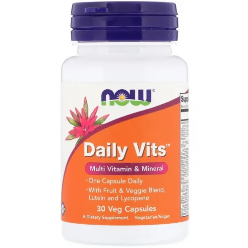 Now Foods, Daily Vits, мультивітаміни та мікроелементи, 30 вегетаріанських капсул