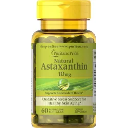 Астаксантин, Natural Astaxanthin 10 mg, Puritan's Pride, 10 мг, 60 капсул