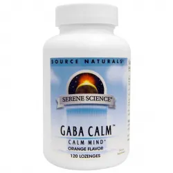 GABA (гамма-аминомасляная кислота) спокойствие, Gaba Calm, Source Naturals, апельсин, 120 таблеток