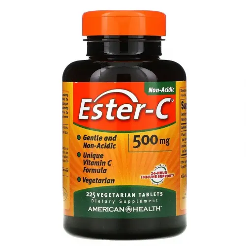 American Health, Ester-C, 500 мг, 225 вегетаріанських пігулок