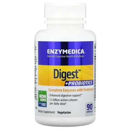 Enzymedica, Digest + пробіотики, 90 капсул 