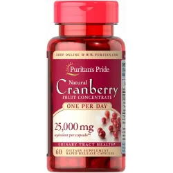 Журавлина, Cranberry, Puritan's Pride, 1 на день, 60 капсул 