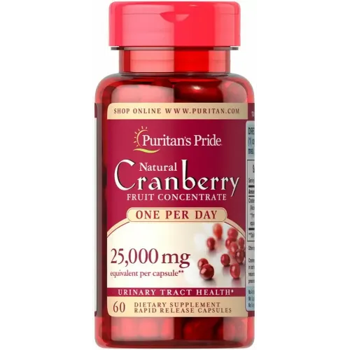 Журавлина, Cranberry, Puritan's Pride, 1 на день, 60 капсул 