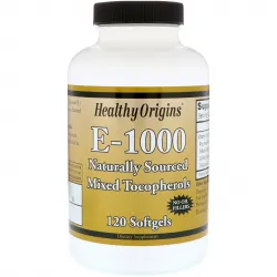 Вітамін Е, Vitamin E, Healthy Origins, 1000 МО, 120 капсул 