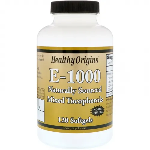 Вітамін Е, Vitamin E, Healthy Origins, 1000 МО, 120 капсул 