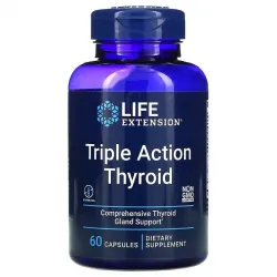 Life Extension, Triple Action Thyroid, комплекс для здоровья щитовидной железы тройного действия, 60 капсул