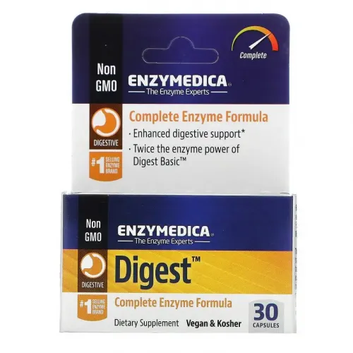 Enzymedica, Digest, повна формула ферментів, 30 капсул 