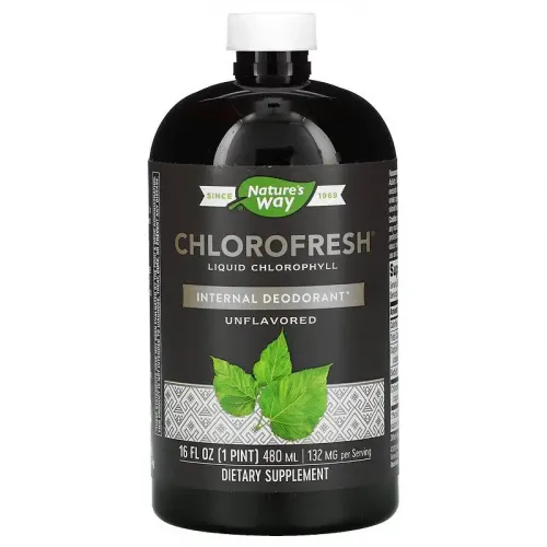 Nature's Way, Chlorofresh, рідкий хлорофіл, без добавок, 132 мг, 473,2 мл 