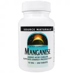 Марганець, Source Naturals, 10 мг, 250 таблеток 