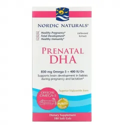 Nordic Naturals, пренатальна ДГК, без добавок, 240 мг, 180 капсул 