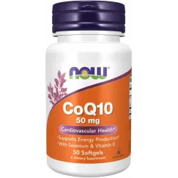 Now Foods, CoQ10, 50 мг, 50 м'яких желатинових капсул