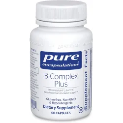 Вітамін B (збалансована вітамінна формула), B-Complex Plus, Pure Encapsulations, 60 капсул,