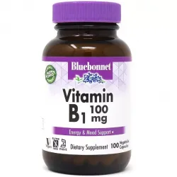 Вітамін B1 100 мг, Vitamin B1, Bluebonnet Nutrition, 100 вегетаріанських капсул