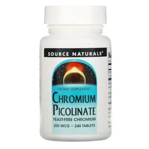 Source Naturals, піколінат хрому, 200 мкг, 240 таблеток 