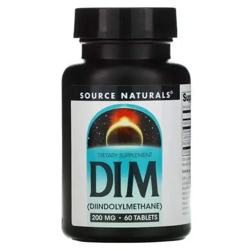 Source Naturals, DIM (дііндолінметан), 200 мг, 60 таблеток