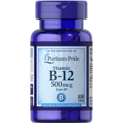 Вітамін В-12, Vitamin B-12, Puritan's Pride, 500 мкг, 100 таблеток