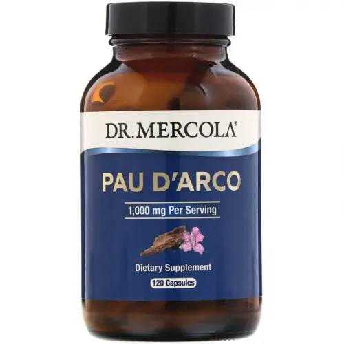 По д'арко, Pau D'Arco, Dr. Mercola, 1000 мг, 120 капсул 