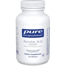 Капсули з Аскорбінової Кислотою, Ascorbic Acid Capsules, Pure Encapsulations, 90 капсул