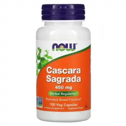 Now Foods, Крушина (Cascara Sagrada), 450 мг, 100 вегетарианских капсул