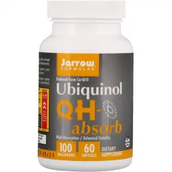 Jarrow Formulas, убіхінол QH-Absorb, 100 мг, 60 м'яких гелевих капсул