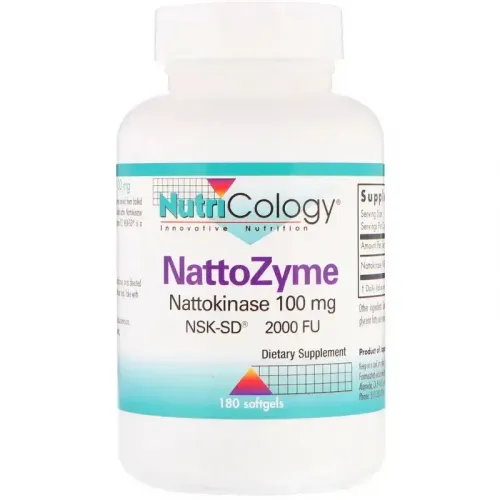 Nutricology, NattoZyme, 100 мг, 180 м'яких гелевих капсул