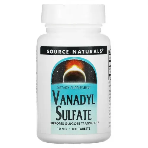 Source Naturals, Ванадила сульфат, 10 мг, 100 таблеток 