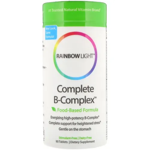 Rainbow Light, комплекс вітаміну B повного спектру, харчова формула, 90 таблеток