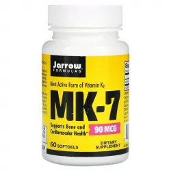 Jarrow Formulas, MK-7, вітамін K2 у формі MK-7, 90 мкг, 60 капсул