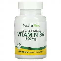 Nature's Plus, Вітамін В-6, повільного вивільнення, 500 мг, 60 таблеток